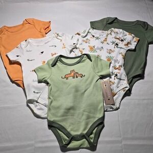 Chickpea Baby Boys 6-9m Safari Jungle‎  Bodysuits Mommy's Little Dude Green Nwt